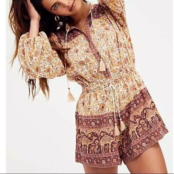 Boho Floral Romper  - Picture 1 of 2
